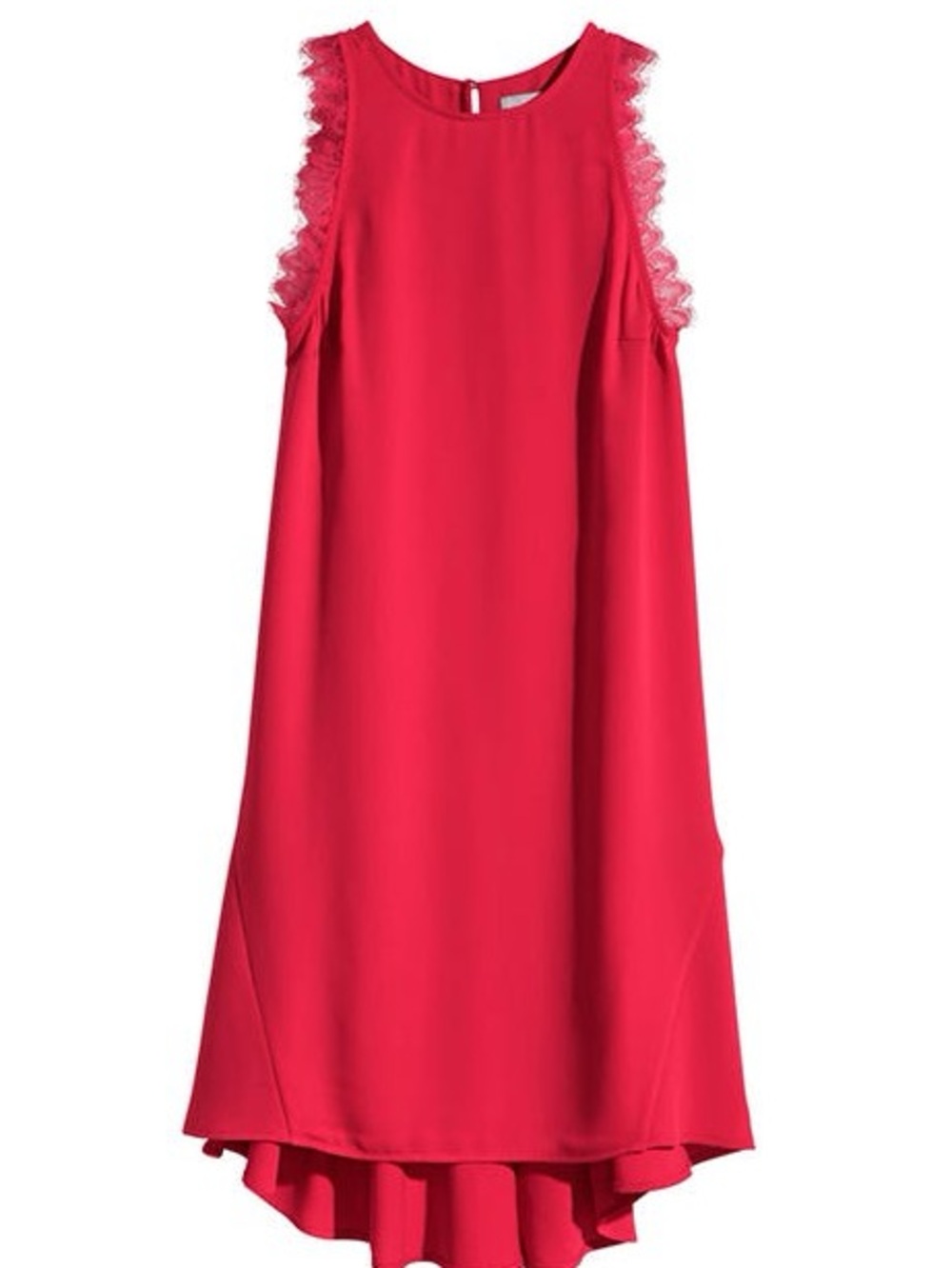 H&M Hot Pink Lace-Trim Sleeveless Mini Dress